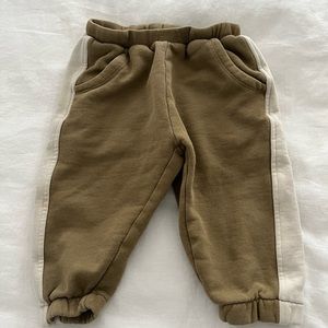 Zara green striped pants 18-24 months